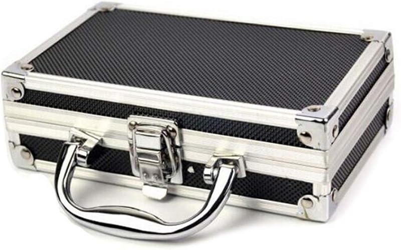 JoyFan YB001 Mini Portable Aluminum Craft Travel Tool Box Black 180x110x55mm