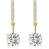 SBLING Platinum Plated or 18K Gold Plated Cubic Zirconia Drop Earrings - Gifts for Women