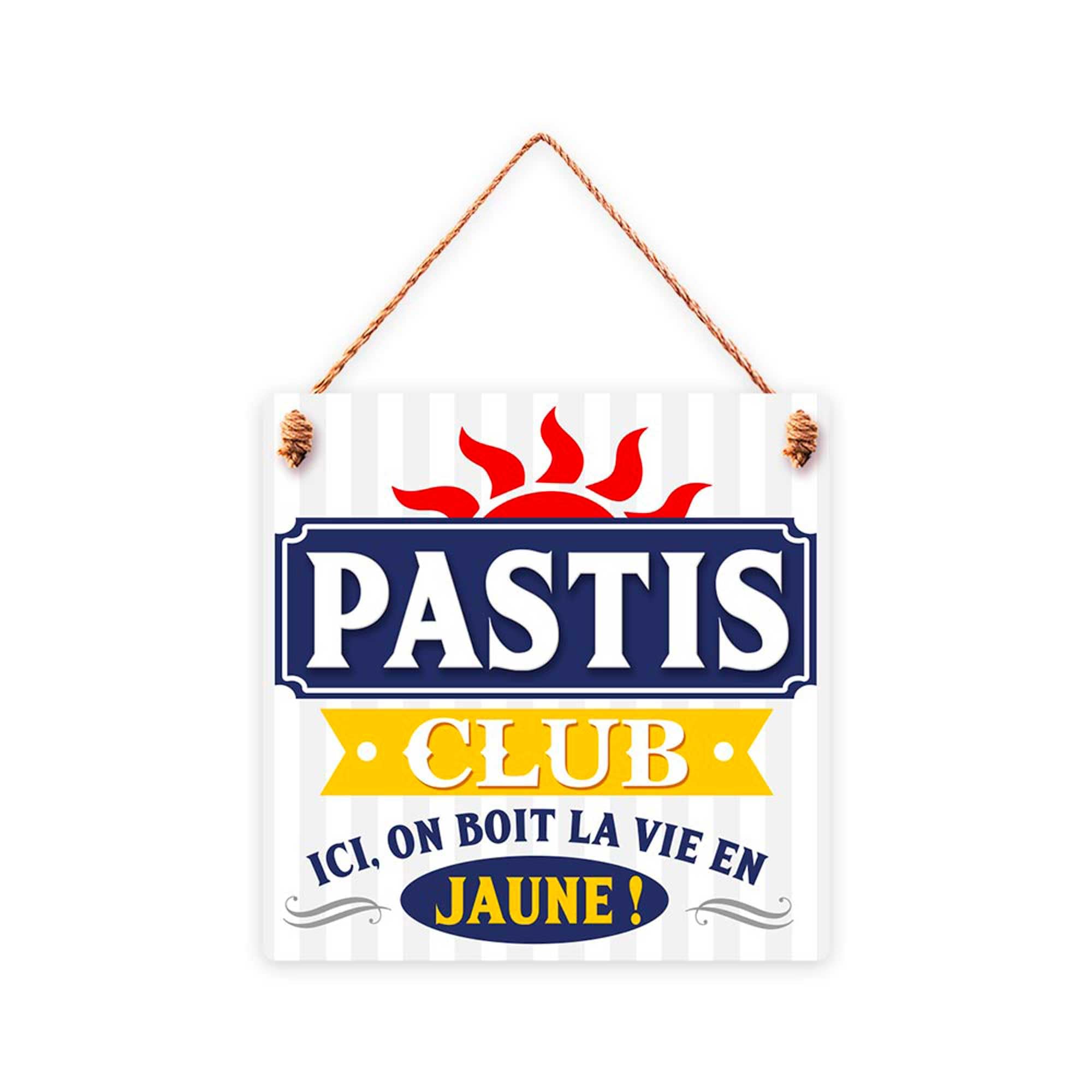 STC Wooden Plaque Pastis Club 20 x 20 cm