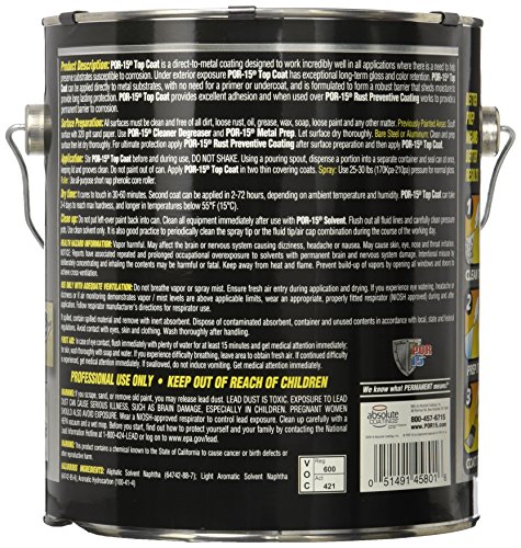 POR-15 45801 Gloss Black Top Coat - 1 gal