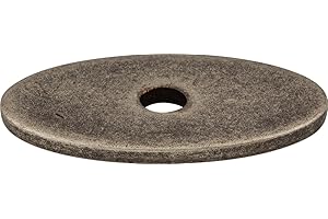 TOP KNOBS Oval Backplate Finish: Pewter Antique, Size: 1.25" H x 0.75" W x 0.625" D