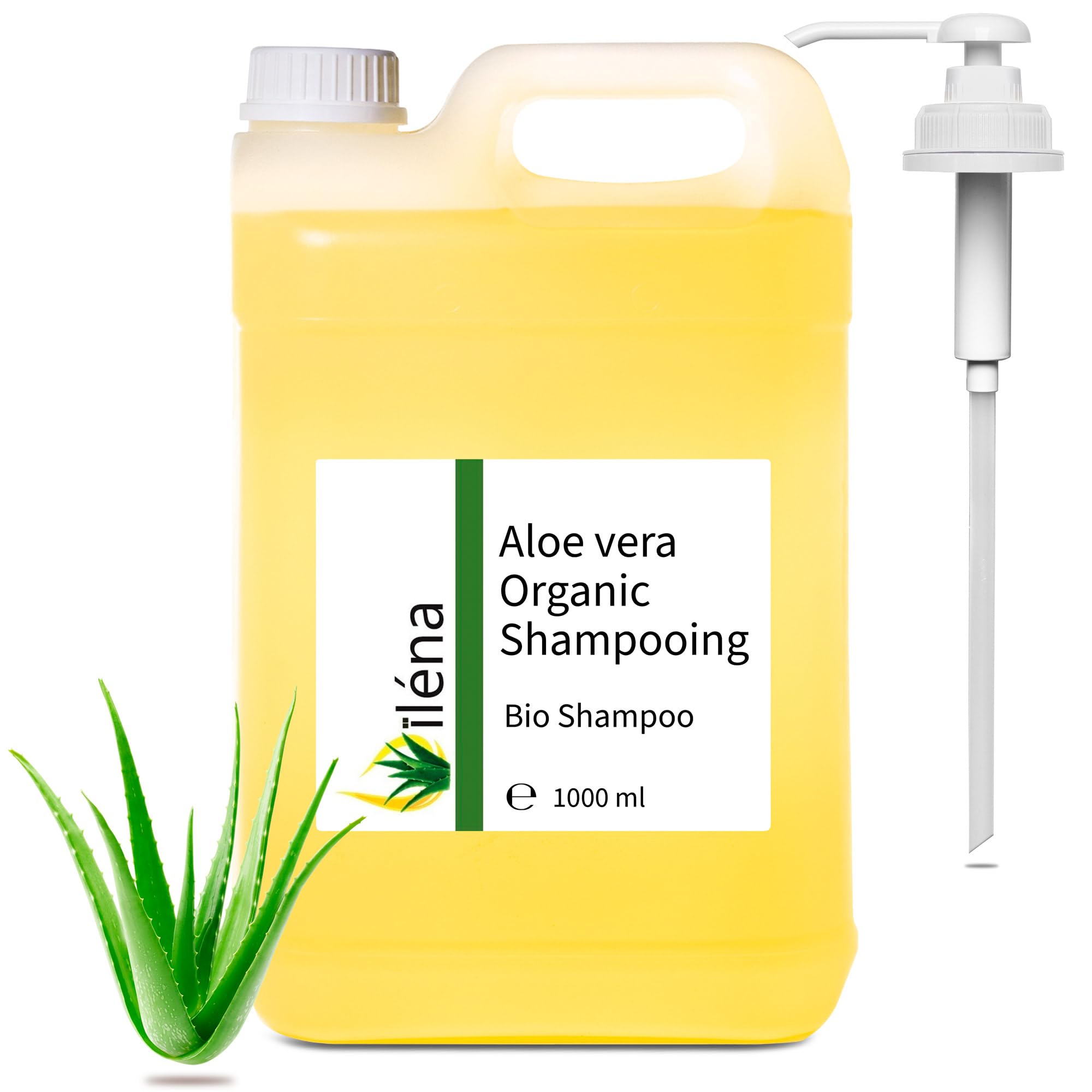 Organic Shampoo, with Aloe Vera, Argan, Vitamins, Sulfate and Silicone Free, Hair Loss Prevention, Boosts Volume, Shine, Ideal for Normal to Oily Hair, 1000 ml