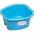 AllSett Health Foot Soaking Bath Basin – Large Size for Soaking Feet | Pedicure and Massager Tub for at Home Spa Treatment | Callus, Fungus, Dead Skin Remover, Blue