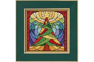 Mill Hill Stained Glass Tree 2025 Buttons & Beads Winter Series Counted Cross Stitch Kit MH142532