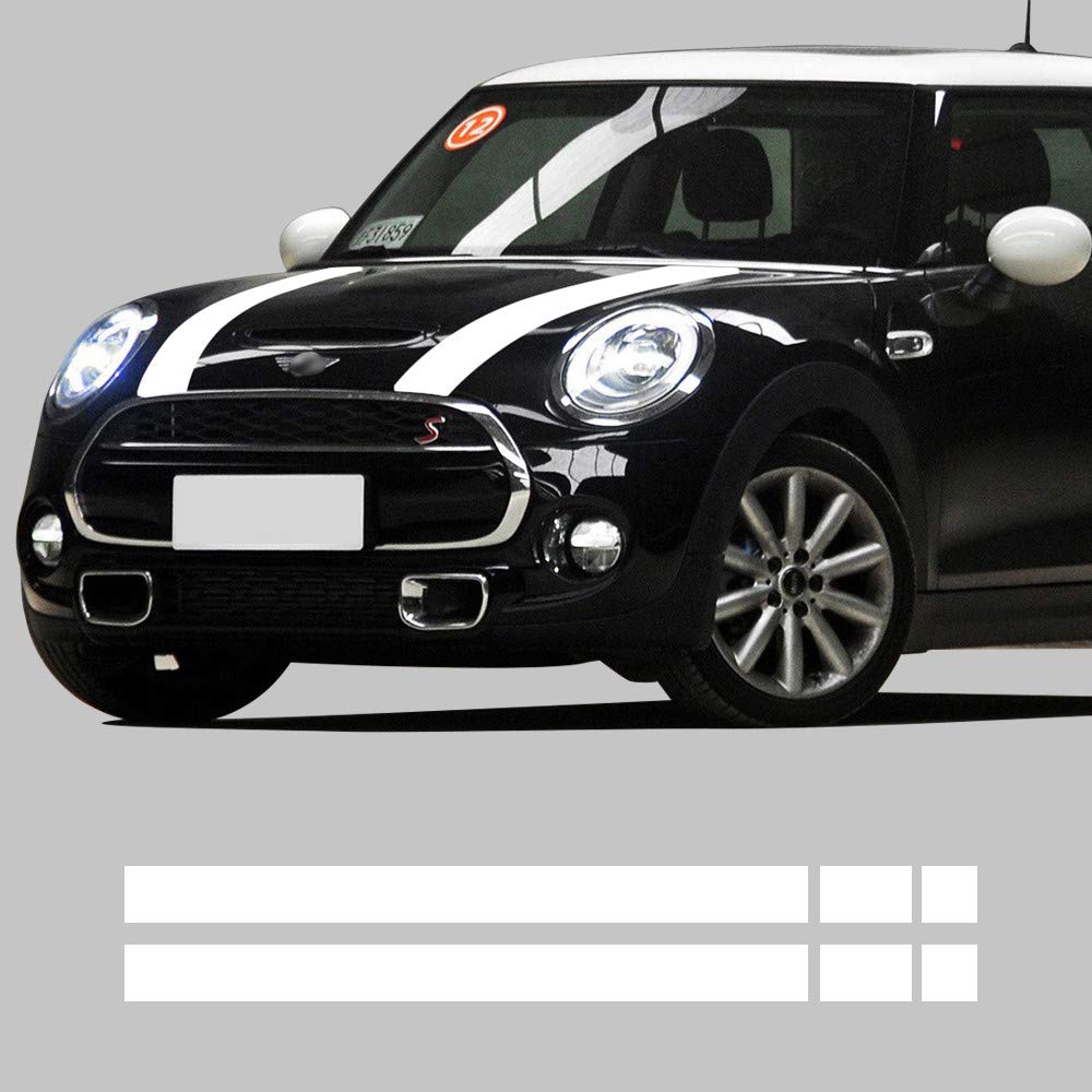 Photo 1 of Car Hood Trunk Engine Cover Rear Vinyl Decal Bonnet Stripe Stickers for Mini Cooper f55 2015 2016 f56 2014-2016 (Gloss White)
