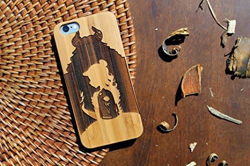 The Beauty and the Beast HANDMADE Iphone 6/ 6s wooden case – Made from eco-friendly wood – Modern Disney art design – Original gift for youth and children