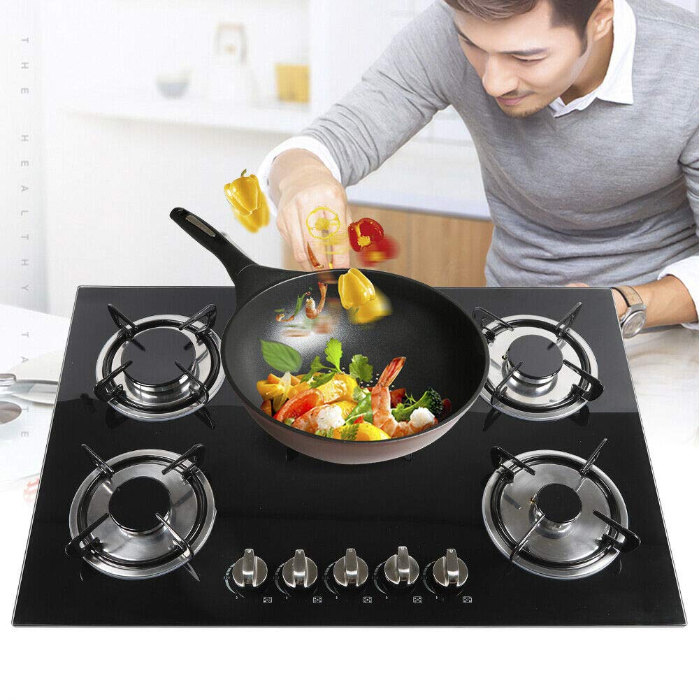 Buy 30 Inch Gas Cooktop Gas Hob Stovetop,5 Burners Natural Gas Cooktops,5 Sealed Burners Kitchen