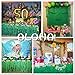 Tropical Luau Party Decoration, Hawaiian Beach Tiki Moana Theme Party Supplies, Including Green Grass Table Skirt, Balloons Garland, Palm Leaves