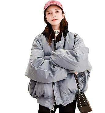 Amazon ふーふうん レディース ダウン コート ブルゾン ゆったり