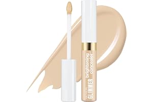 Revlon Glimmer Brightening Concealer, Liquid Under Eye Makeup, Made with Caffeine, Vitamin C, & Stevioside, 125, 0.3 fl oz