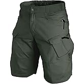 Drantren Cargo Shorts for Man Waterproof Stretch Multi Pockets Quick-Dry Outdoor Camping Running Athletic Men's Shorts