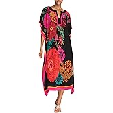 Kaftan Dresses for Women Plus Size Swimsuit Cover Up Caftan Maxi Beach Dresses Ethnic Wear Printed Dress
