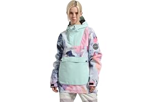 BSASB Womens Mens Ski Jackets Snowboard Coats Waterproof Windproof Pullover Jacket for Women Skiing Snowboarding Sports