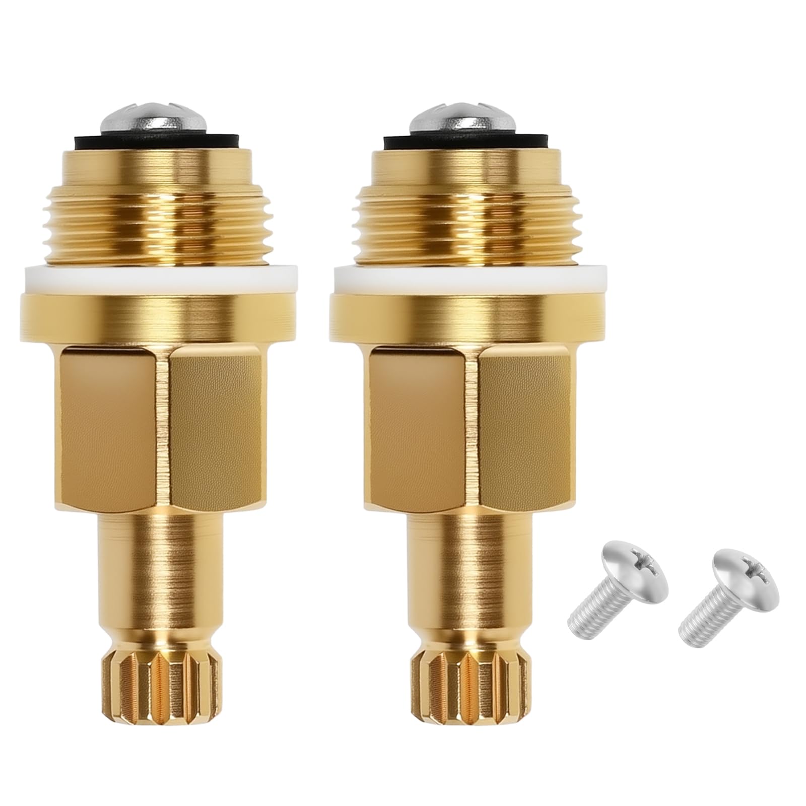 Photo 1 of *USED*
Outdoor Faucet Stem Replacement Parts Brass Assy and One-Piece Bonnet Hose Faucet Valve Cap for Arrowhead PK1100 Faucet Stems 2 Pack