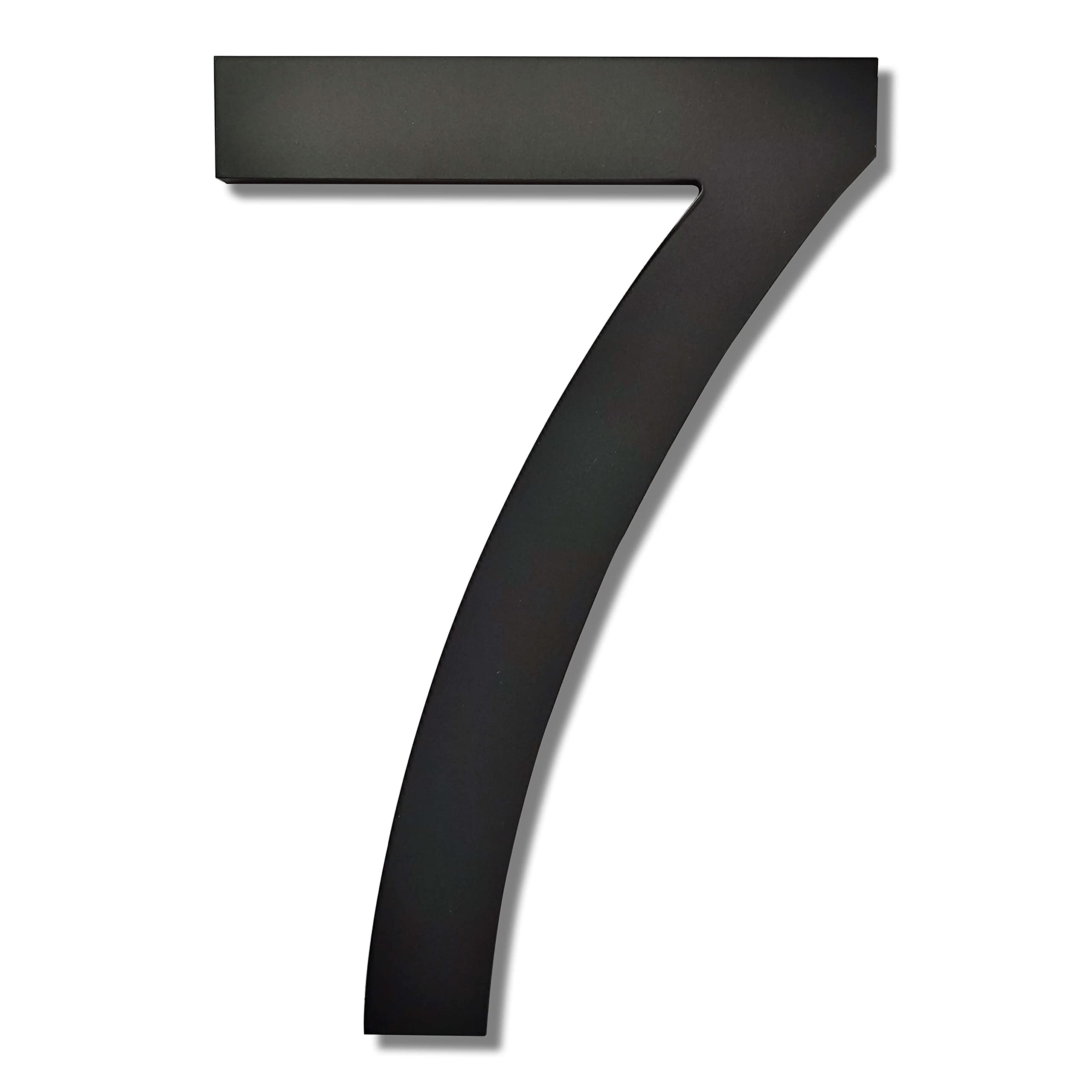 Ywonoby 8 Inch House Numbers for Outside-Large Modern 3D Floating Door Numbers-Weatherproof and Easy to install-Matte Black Acrylic Number (7)