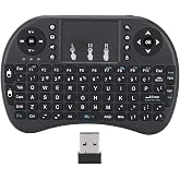 Mini Wireless Keyboard with Touchpad, Portable 2.4Ghz Wireless Handheld Keyboard Flying Mouse Wireless Keyboard for Home Multimedia for PC, Laptop, Smart TV, TV Box, etc