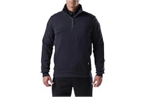 5.11 Tactical Men's Job Shirt 1/4 Zip 2.0 – Water-Resistant Fleece, 100% Cotton, Style 72534ABR