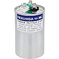 VEXUNGA 55/7.5 uF 55+7.5 MFD 370V or 440V Dual Run Start Round A/C Capacitor CBB65 CBB65B Air Conditioner Capacitors for AC Unit Fan Motor Start or Heat Pump or Condenser Straight Cool