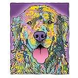 Dean Russo Golden Retriever Fleece Throw Blanket