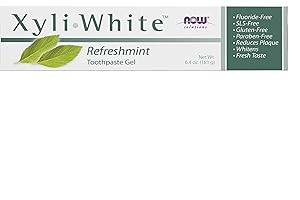 NOW Foods Solutions, Xyliwhite™ Toothpaste Gel, Refreshmint, Cleanses and Whitens, Fresh Taste, 6.4-Ounce