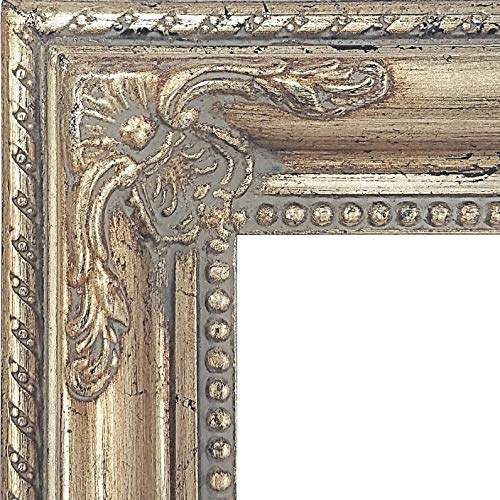 ImpactInt Ornate Baroque Vintage Distressed Silver Picture