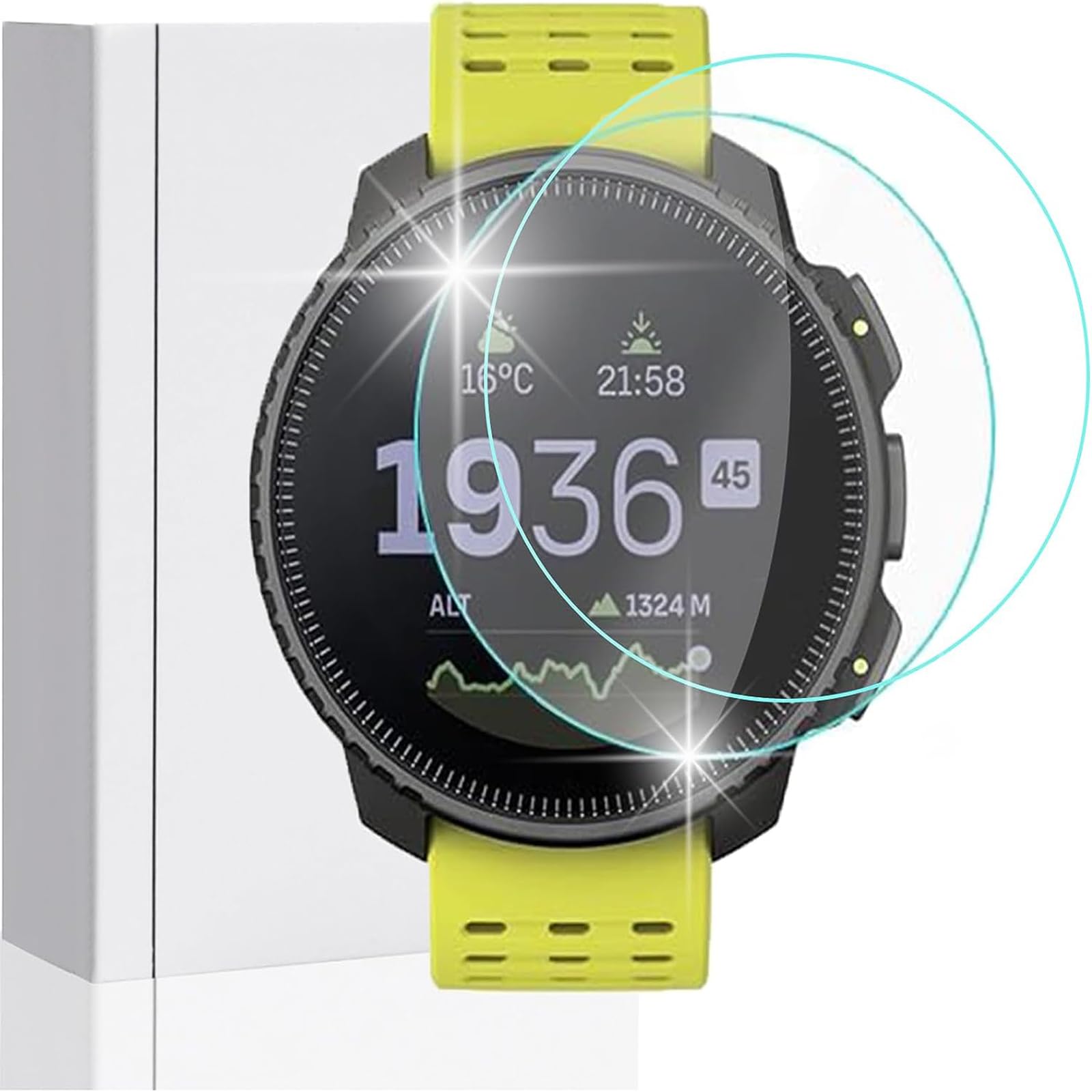 Miimall [2 Pack] Compatible with Suunto Vertical Tempered Glass Screen Protector, 9H Hardness HD Clear Film, Anti-Scratch Bubble Free Protective Screen Protector for Suunto Vertical