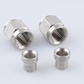 AC PERFORMANCE -3 AN Hardline Tube Nut Sleeve Fitting Stainless Steel 2PCS | For 3/16" OD Tubing