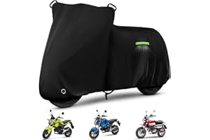 KERANTY Motorcycle Cover Waterproof for Honda Grom MSX125/Navi/Monkey/2022 Benelli 135/2023 Grom, Heavy Duty Outdoor Sun UV Rain Dust All Weather Protection Motorbike Cover with Soft Cotton Lining & Lock Hole