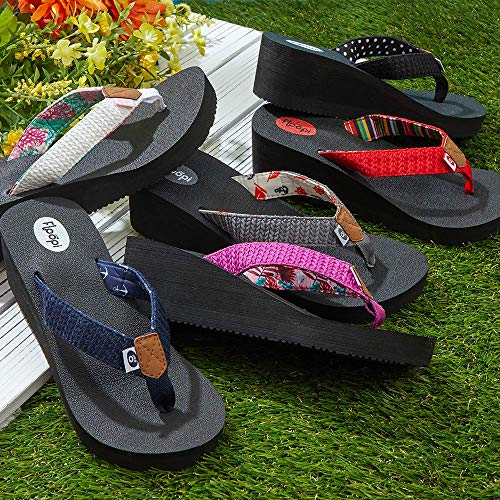Floopi High Heel Wedge Sandals for Yoga Mat Footbed for