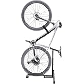 Qualward Vertical Bike Stand Floor Bicycle Rack Adjustable Upright Design, Space Saving for Living Room, Bedroom and Garage