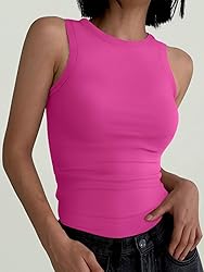 ANRABESS Womens Sleeveless High Neck Tank Tops