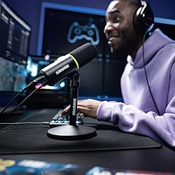 Shure MV6 Gaming Microphone, Dynamic USB PC Mic for