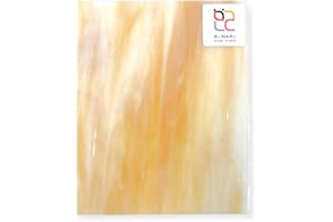 Wissmach Stained Glass Sheet : Light Amber, Wisspy Opal by BiNARi Glass Studio