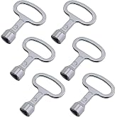 Guifeng 6PCS Inner Diameter 10mm Silver Aluminium Triangular Keylocks Distribution Box Valve Key Wrench Triangular Cabinet Spanner Key Lock for Electrical Cabinet and Water Meter Valve