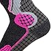 Pure Athlete High Performance Wool Ski Socks - Thermal Warm Merino Wool OTC Sock, Men Women (1 Pair - Black/Grey/Neon Pink, Medium)