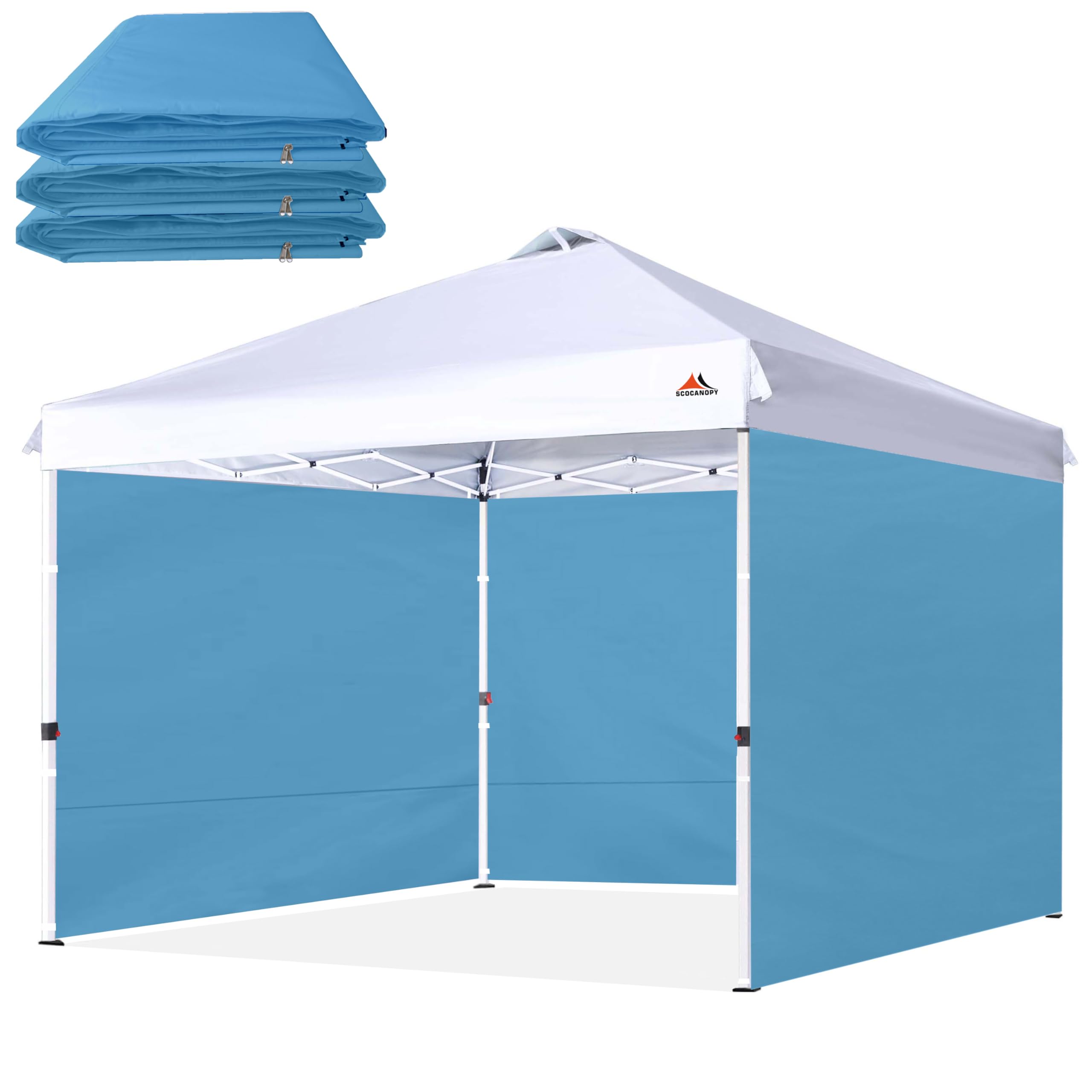 SCOCANOPY Sidewalls for 10x10 Canopy Frame, 3 Pack SunWalls Only, Turquoise Image