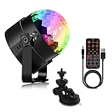 AveyLum Disco Ball Party Light USB Night Light Sound Control Strobe Light for Ki