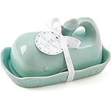 Two's Company 51197 Oh Whale Butter Dish, Seafoam
