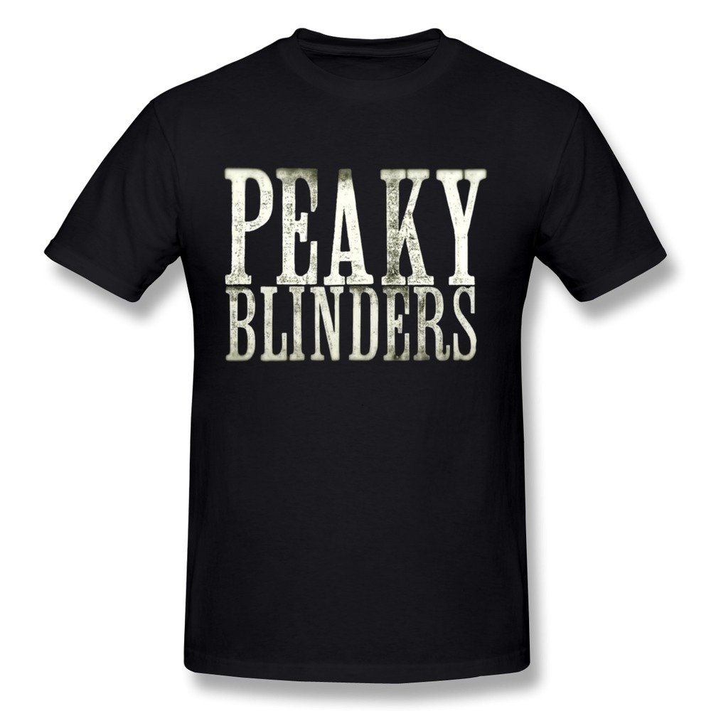 SUAMDAN Men's Peaky Blinders by Cillian Murphy T Shirt Black