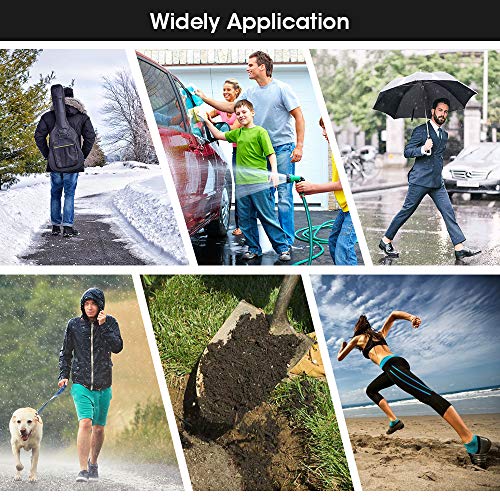 Hydream Silicone Shoe Cover Waterproof, Reusable Boot Shoes Covers with Zipper,Non Slip Rain Snow Bowling Travel Indoor Outdoor Overshoe Rubber Protectors for Men Women Kids