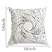 Whirlpool Flowers DIY Coloring Pillowcase Decoration, 18 Inch Square with bonus A Set of Doodle Color Pens, Creative Gift for Kids (Whirlpool)