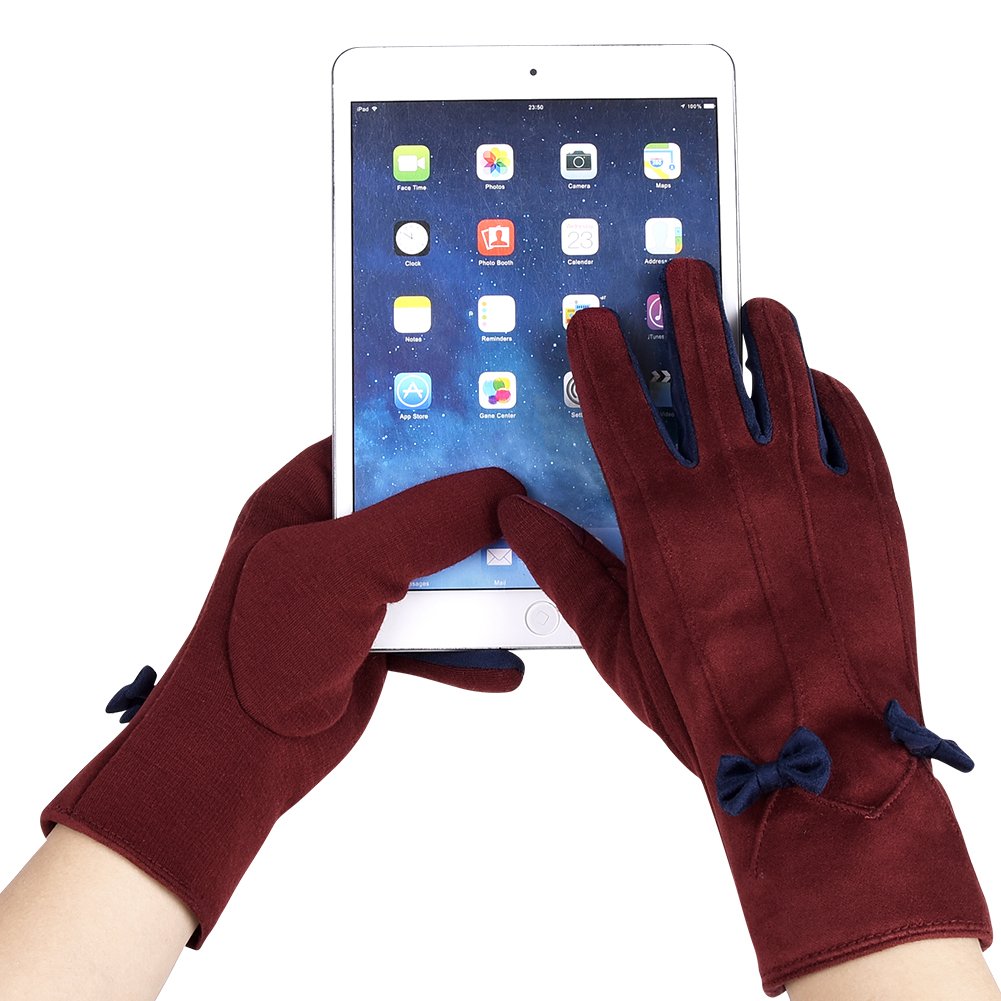 Vbiger Damen Handschuhe Winterhandschuhe Fahrradhandschuhe Damen Touchscreen Handschuhe Warme Winter Handschuhe mit Fleecefutter