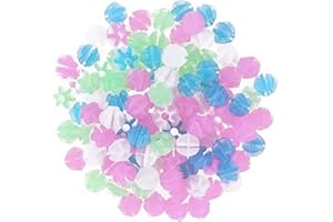 NT-ling Multicoloured Bicycle Spoke Beads, Luminous Plastic Cycling Clip Beads,Bike Spoke Beads Plastic Clip,for Childrens Bicycle Spokes Accessories Wheel Decorations 72 Pieces