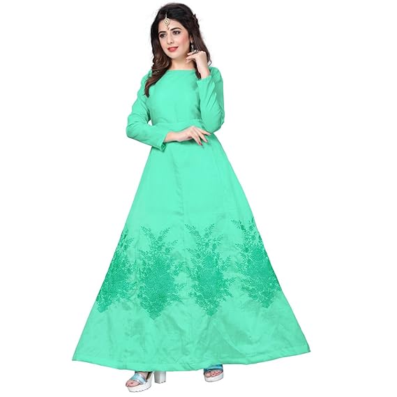 anarkali gown from saree