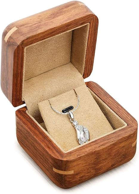 Amazon ネックレスケース 箱 木製 ロングネックレスケース 無垢材のネックレス収納ボックス 木製 ジュエリーボックス 木製 ペンダントボックス 木製 ンドペンダントボックス Color 01 ジュエリー収納 オンライン通販
