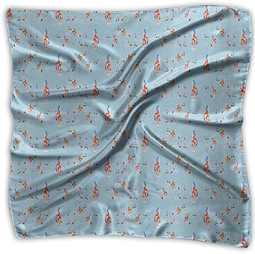 Floral Music Noten Women's Fashion Print Square Scarf Neckerchief Headdress M