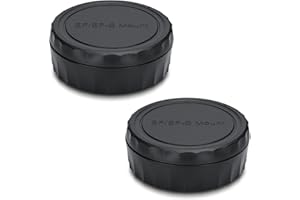 JJC 2-Pack Body Cap Cover and Rear Lens Cap Kit for Canon EOS Rebel T6 T7 T5 T4i T5i T6i T6s T7i T8i SL1 SL2 SL3 60D 70D 77D 