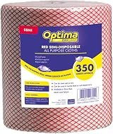 Optima Proclean Lightweight Red Cloth on Roll 22 x 40 cm Perforated 350 Sheets