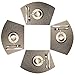 SHACOS 4 PCS Wedge Placemats for Round Tables Heat Resistant Table Mats Placemats Washable (4, Black White Gold)