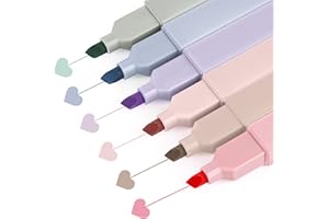TAOTREE Aesthetic Cute Highlighters Assorted Colors, Bible Highlighters and Pens No Bleed, Mild Soft Chisel Tip Pastel Highlighters Marker Pens for Journaling Note Taking School Stationary Supplies (Happy)